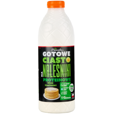 PROTEINOWA MIESZANKA CIASTA NALEŚNIKOWEGO W BUTELCE.